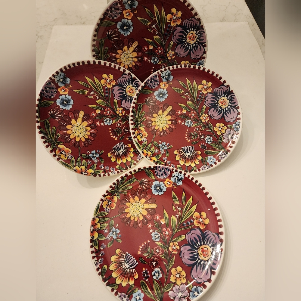 Dolly set of 4 Ceramic Salad Plates, 8 inch